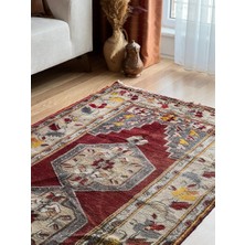 DesignEv 110 x 174  cm  Dekoratif Lüks El Dokuma Kilim Salon Için Harika Nostaljik Kilim