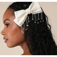 Sallantılı Taş Süslemeli Fiyonk Model Şık Tasarım Toka