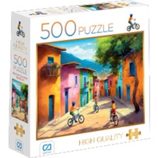 C&a Games Bisikletli Çocuklar 500 Parça Puzzle