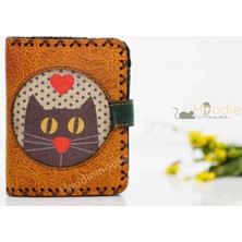 Hoodie Mouse Kedi Aski Figürlü Küçük Cüzdan Etnik Bohem Retro Style - Hardal