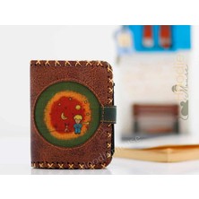 Hoodie Mouse Küçük Prens Figürlü Küçük Cüzdan Etnik Bohem Retro Style - KAHVERENGİ