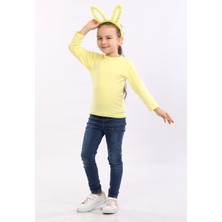 Pour La Riviere Kız Çocuk Doğal Organik Pamuklu Dar Kalıp Vücudu Saran Esnek Likralı Basic Günlük Body Bluz