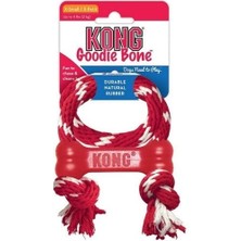 Kong Goodie Bone Kemik Şeklinde Ip Sallantılı Köpek Oyuncağı Medium Kırmızı