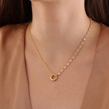 Queen Silver Jewelry 925 Ayar Gümüş Gemici Kilit Tamtur Kolye
