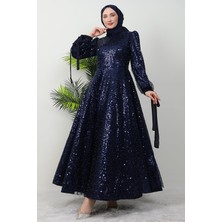 Tansu Tesettür Abiye Lacivert