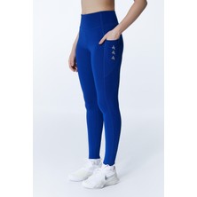 Ed 2338-01 Carolina Cepli Uzun Sporcu Tayt Royal