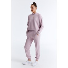 ED7739-13 Coach Crop Kadın Kapüşonlu Sweatshirt'ü Pembe