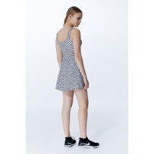 Ed 2309-02 Hailey Dry-Touch Kadın Tenis Elbisesi Leopar ( Tenis , Golf , Dans , Pickleball )