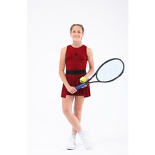 Ed 2303-10 Ada Dry-Touch Spor Etek Şortlu Kırmızı Genç ve Kız Çocuk ( Tenis , Golf , Pickleball , Dans)