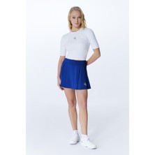 ED7784-09 Iga Dry-Touch Kadın Tenis Eteği  Royal Mavi (Tenis, Golf, Pickleball, Dans)