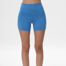 IXAURA ED2308-11 Çağla Dry-Touch Yüksek Bel Kısa Tayt Mavi