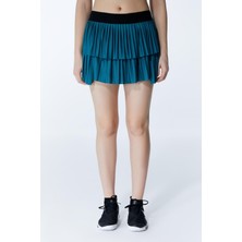 Ed 2303-04 Ada Dry-Touch Spor Etek Şortlu Petrol (Tenis, Golf, Pickleball, Dans)
