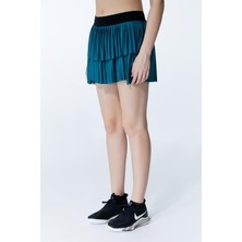 Ed 2303-04 Ada Dry-Touch Spor Etek Şortlu Petrol (Tenis, Golf, Pickleball, Dans)