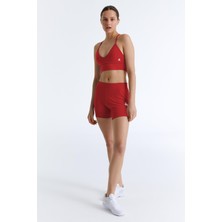 Ed 7785-03  Kısa Sporcu Tayt Koyu Kırmızı