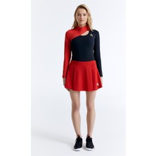 ED7787-04 Gigi Çıtçıtlı Body Kırmızı Siyah