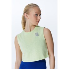 IXAURA Ed 2311-01 Bella Crop Kolsuz Tişört Lime