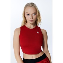 Ed 2343-01 Barty Dry-Touch Crop Kolsuz Kadın Üstü Kırmızı