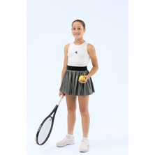 IXAURA ED2316-02 Coco Pilise Kız Çocuk Etek Gümüş Metalik ( Günlük , Gece , Kokteyl , Dans , Spor )