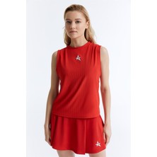ED7753-04 Easy Dry-Touch Kolsuz Kadın Tenis Atleti , Kırmızı