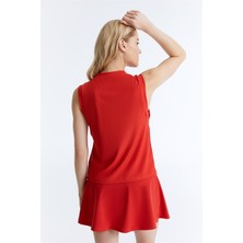 ED7753-04 Easy Dry-Touch Kolsuz Kadın Tenis Atleti , Kırmızı