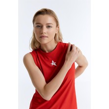 ED7753-04 Easy Dry-Touch Kolsuz Kadın Tenis Atleti , Kırmızı