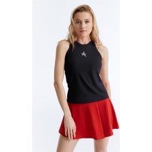 ED7744-06 Sabalenka Dry-Touch Yüzücü Yaka Kadın Tenis  , Koşu Atleti Siyah