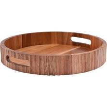 Mien Dayanıklı Akasya Yuvarlak Tepsi 30  cm  -7B145