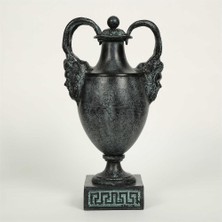 Vitale Metal Green Kapaklı Vazo 14*20*38 cm