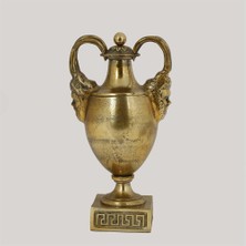 Vitale Metal Gold Kapaklı Vazo 14*20*38 cm