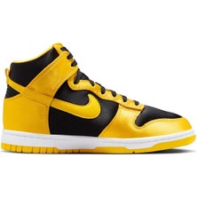 Nike Dunk High Women Black Yellow Sneaker Günlük Spor Ayakkabı Kadın Siyah Sarı