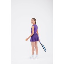 Ed 2365-06 Adriana Spor Elbise Çocuk - Mor (Tenis, Golf, Pickleball, Dans)