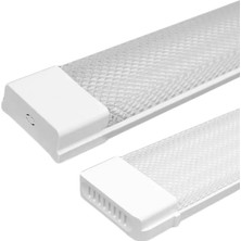Mb Elektronik 6 Adet 100 Watt 120 cm Kristal Beyaz LED Bant Armatür Beyaz Işık