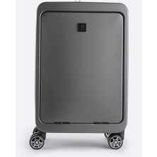 AVVA Gri Polipropilen Kilitlenebilir Laptop Bölmeli Küçük Boy Bavul B008103