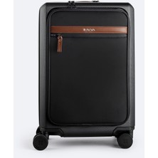 Avva Siyah Polipropilen Kilitlenebilir Laptop Bölmeli Küçük Boy Bavul B008104