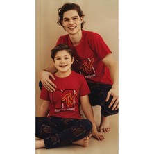 Mnk Baby & Kids Erkek Çocuk Kısa Kol , Uzun Pantolonlu Penye Pijama Takım M00679