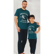 Mnk Baby & Kids Erkek Çocuk Kısa Kol , Uzun Pantolonlu Penye Pijama Takım M00679
