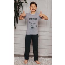 Mnk Baby & Kids Kısa Kol Tişört  , Uzun Pantolon Erkek Çocuk Pijama M00672
