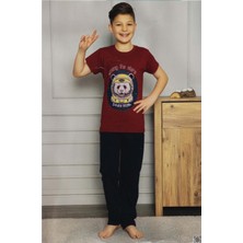 Mnk Baby & Kids Kısa Kol Tişört  , Uzun Pantolon Erkek Çocuk Pijama M00672
