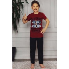 Mnk Baby & Kids Kısa Kol Tişört  , Uzun Pantolon Erkek Çocuk Pijama M00672