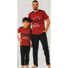 Mnk Baby & Kids Erkek Çocuk Kısa Kol , Uzun Pantolonlu Penye Pijama Takım M00679