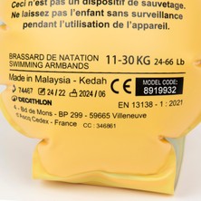 Nabaiji Çocuk Yüzme Kolluğu - 11/30 Kg - Açık Mavi - Balık Desenli