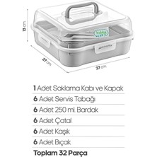 Adissa Hobby Life 32 Parça 6 Kişilik Çantalı Magic Piknik Seti Hijyenik Ultra Lüx Kaliteli Pratik