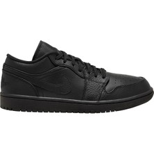 Nike Air Jordan 1 Low Leather Sneaker  Deri Erkek Günlük Spor Ayakkabı Siyah