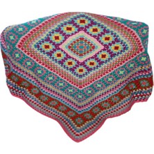 El Örgüsü Etnik Otantik Motifli Renkli Çok Amaçlı Örtü