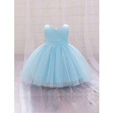 Bebe Mavisi Kız Bebek Anvelop Mini Elbise Doğum Günü Elbise