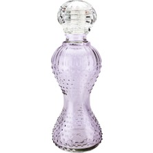 Tahtakale Toptancı Şişe Cam Saray  Kapaklı  Nokta  Desenli Vazo 100 cc (10 Adet)