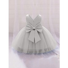 Beyaz Kız Bebek Anvelop Mini Elbise Doğum Günü Elbise
