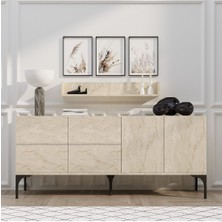 Decormet Modern Tasarımlı Kapaklı Konsol Suntalam Malzemeden 180x72 cm Dikdörtgen