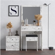 DECORMET DECORMET NİCE MAKYAJ MASASI CARRARA MARBLE
