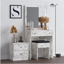 DECORMET DECORMET NİCE MAKYAJ MASASI CARRARA MARBLE